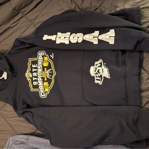 Black 'State Champions' Graphic Hoodie